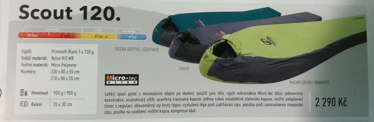 Prodám: Spacák Hannah Scout 120 mod. 2016 - bazar - Bike-forum.cz