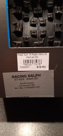 Prodám: Plášť Schwalbe Racing Ralph 29x2,25 Perfrmance - bazar -  Bike-forum.cz