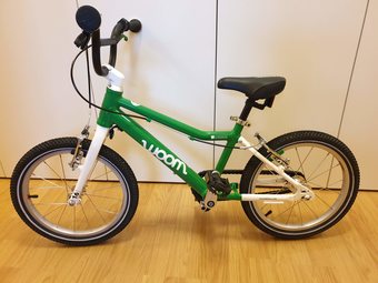 Prodám: Dětské kolo Woom 3 (16, zelená) - bazar - Bike-forum.cz