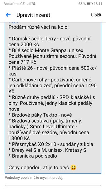 Ostatní příslušenství bazar - Bike-forum.cz